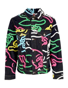 Jeans Uomo Jumbo Running Dog Denim Jacket Black/multi