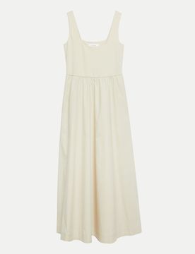 Comma Kleid im Materialmix Beige 44