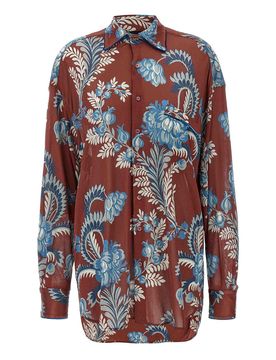 Etro Camicia con foglie floreali