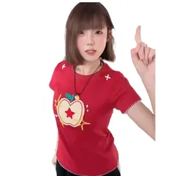 Seamless Waist and Straight Shoulder High-end Embroidered Top Slim and Versatile Short-sleeved T-shirt Age Reduction Tops