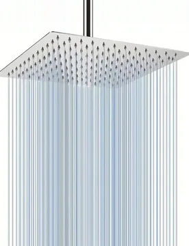 Cabezal de ducha de lluvia de alta presión, rociador de ducha montado en la pared y giratorio, diseño ultra delgado y ahorro de agua, alto caudal, m - Shein - FashionsVida
