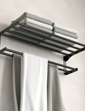 Pieza Toallero de baño - Diseño moderno de doble capa, montado en la pared, sin necesidad de perforar, estante de almacenamiento para ducha, almacen - Shein - FashionsVida