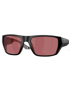 Finlet Mirrored Polarized Sunglasses Matte Black Rose 580G/CAT3 Men - Costa - FashionsVida