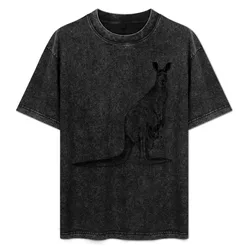 Kangaroo T-Shirt Fashion Casual Short Sleeve Top