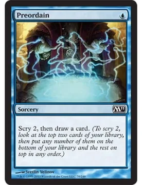 Preordain (foil) Magic 2011 Core Set - Magic: The Gathering - FashionsVida