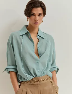 Camisa de mujer con mangas de murciélago - Lion of Porches - FashionsVida
