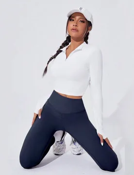 Pantalones de yoga para mujer con cintura ancha de unicolor y versátil para uso casual - Shein - FashionsVida
