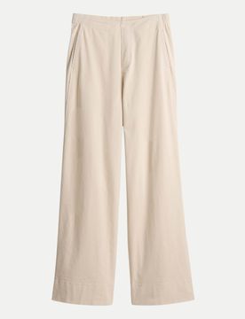 Wide-Leg Hose Mileni cargo Beige 40