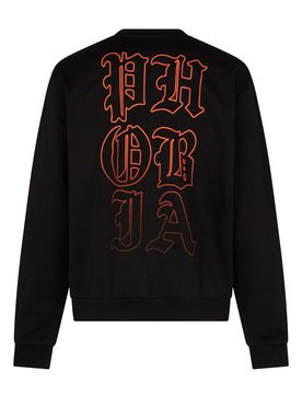 Felpa Leggera Girocollo Uomo Mouth Print Crewneck Black/orange