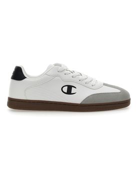 Sneakers Bianche Con Logo Laterale Prestige Mix Material 42