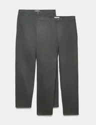 Pack Regular Fit Stretch Chinos Dark Pewter male