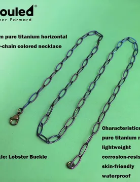 Mm pure titanium horizontal flat O-chain colored necklace, lightweight, waterproof and corrosion-resistant - Aliexpress - FashionsVida