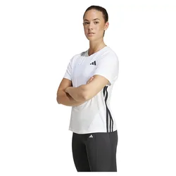 T-shirt à Manches Courtes Train Essentials 3 Stripes Workout White / Black S