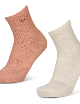 Everyday + Cushioned Crew 2 Pack Unisex Socken - Beige - Größe 42 - 46 - Baumwolle Beige 42 - 46