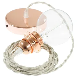Cables Lampe Suspendue Pendel Pour Abat-jour Tc43 Diy 2 M Taupe / Copper One Size
