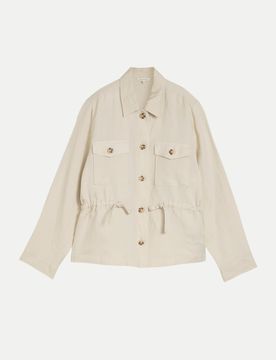 Blazer jacket with linen Beige 40