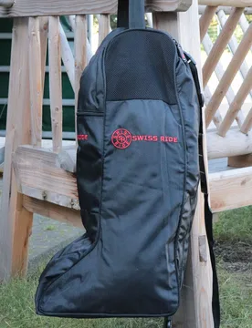 Stiefeltasche Deluxe black/red - Swiss Ride - FashionsVida