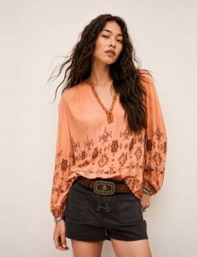 Para mujer. 1E26ZATO Blusa Zato (34), Casual, Viscosa, Manga larga