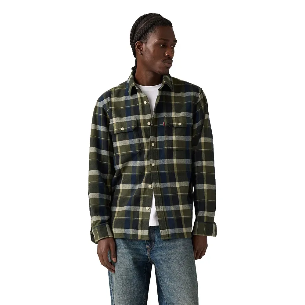 Camicia A Maniche Lunghe Jackson Worker Medina Plaid Deep M - Levi´s ® - FashionsVida