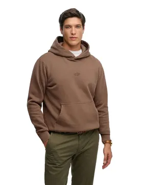 Sweat à Capuche Micro Logo Shitake Brown S