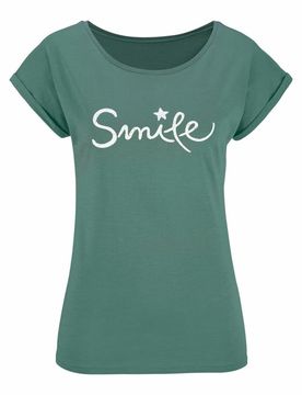 BEACH TIME Camiseta menta / blanco