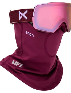 Masque De Ski M5s+bonus Lens+mfi Face Mask Deep Cherry Perceive Cloudy Pink/CAT1 Homme - Anon - FashionsVida