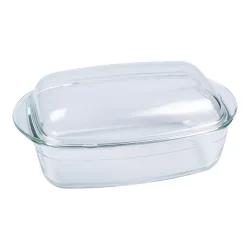 Glas-Back- und -Auflaufform „2 in 1“ mit Deckel transparent
