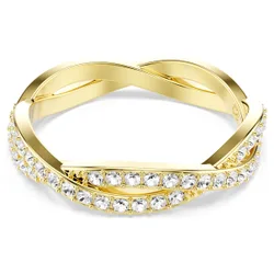 Anello Infinity, Pavé, Bianco, Finitura oro 18K 55