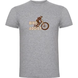 Maglietta A Maniche Corte Bike Addict Heather Grey