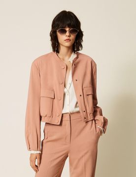 Bomber en sergé avec poches