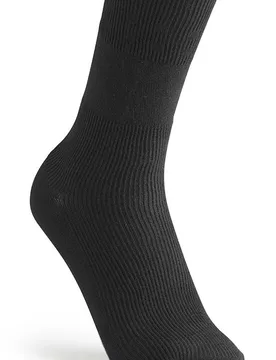 Extra Roomy Cotton‑rich Softhold® Seam‑free Socks - Black - Size: M - Cosyfeet - FashionsVida
