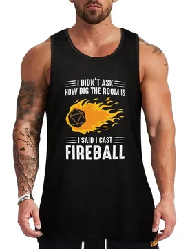 I cast Fireball Wizard Sorcerer DM Gift TTRPG Tank Top Graphic Print Tank Top Casual Sleeveless Novelty Shirt - Aliexpress - FashionsVida