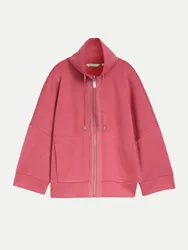 Boxy-Fit Scuba Sweatjacke Rosa 3XL