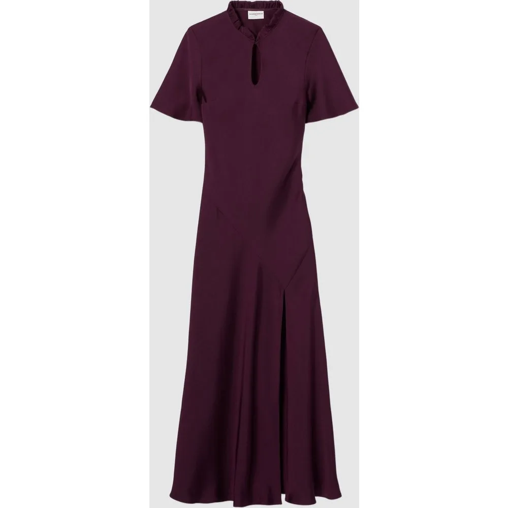 Vestido midi fluido cuello victoriano - CLAUDIE PIERLOT - FashionsVida