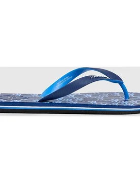Chanclas de hombre estampado palmeras logotipo de en la tira y detalle numérico en la plantilla - Hackett - FashionsVida