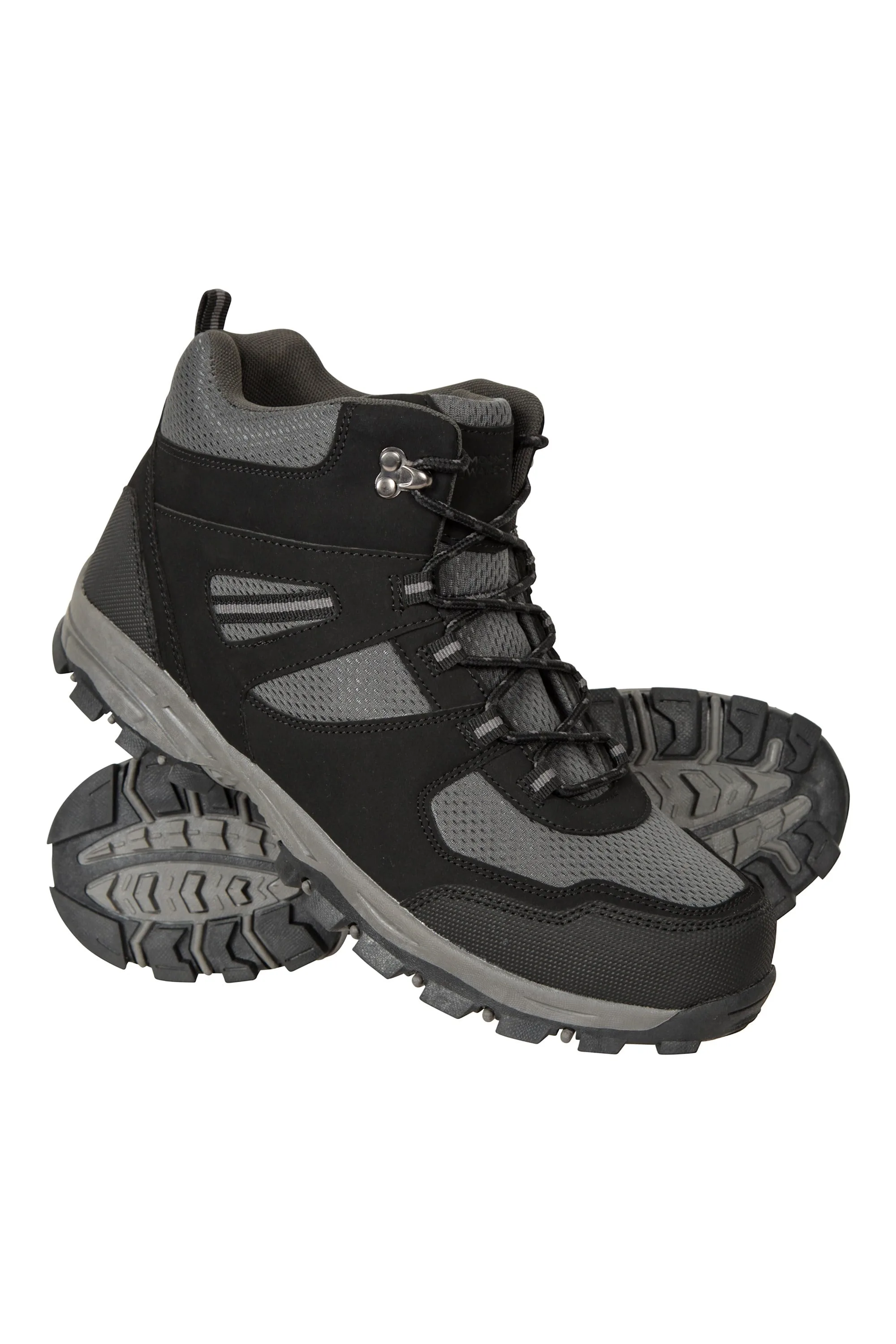 McLeod Mens Wide Fit Walking Boots - Grey - Mountain Warehouse - FashionsVida