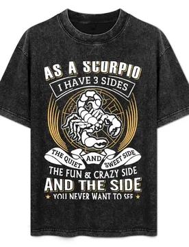 As A Scorpio I Have 3 Sides T-Shirt Work Wear Breathable Tee - Aliexpress - FashionsVida