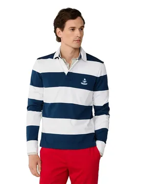 FaÇonnable Polo A Maniche Lunghe Fm50538 Naval Blue M - Façonnable - FashionsVida