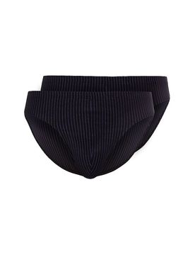 Slip 2er Pkg. COTTON MULTIPACK shadow stripe schwarz XXL herren