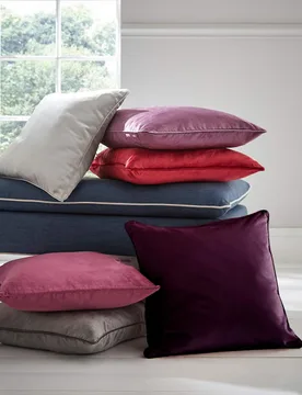 Velvet Nigella Cushion Dark Purple - Laura Ashley - FashionsVida