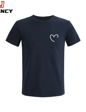 Oversize Summer Men's Cotton Tee Shirts Men Casual T-shirt Simple Love Heart Print Tshirt O-Neck Short Sleeve Man Tops - Aliexpress - FashionsVida