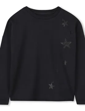 T-shirt à Manches Longues X60461 Black 6 Années Fille - Zadig & Voltaire - FashionsVida
