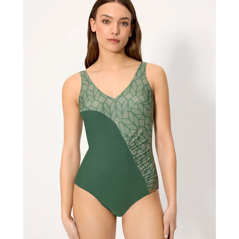 Bañador reductor hojas en copa b - Ysabel Mora - FashionsVida