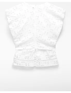 Top de mujer entallado en popelín - Adolfo Dominguez - FashionsVida