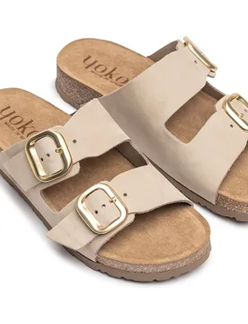 Sandalias planas de mujer de piel - Yokono - FashionsVida