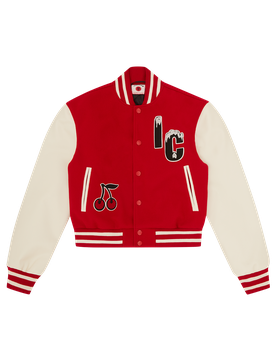 Cherry Varsity Jacket - Red