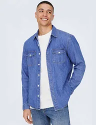 Denim Shirt Blue Denim male