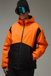 Herren Herren Active Ski Wasserdichte Farbblock-Jacke Größe Large