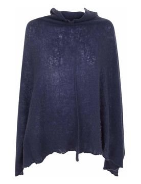 Poncho lavorato a maglia aperto