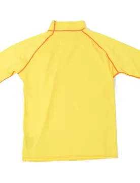 Rash Guard Manches Courtes Logo Yellow L Homme
